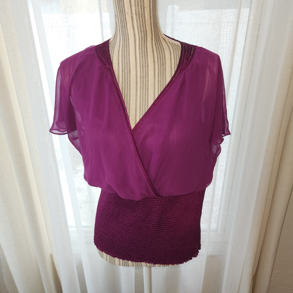 WHBM Elegant Purple Women's Blouse